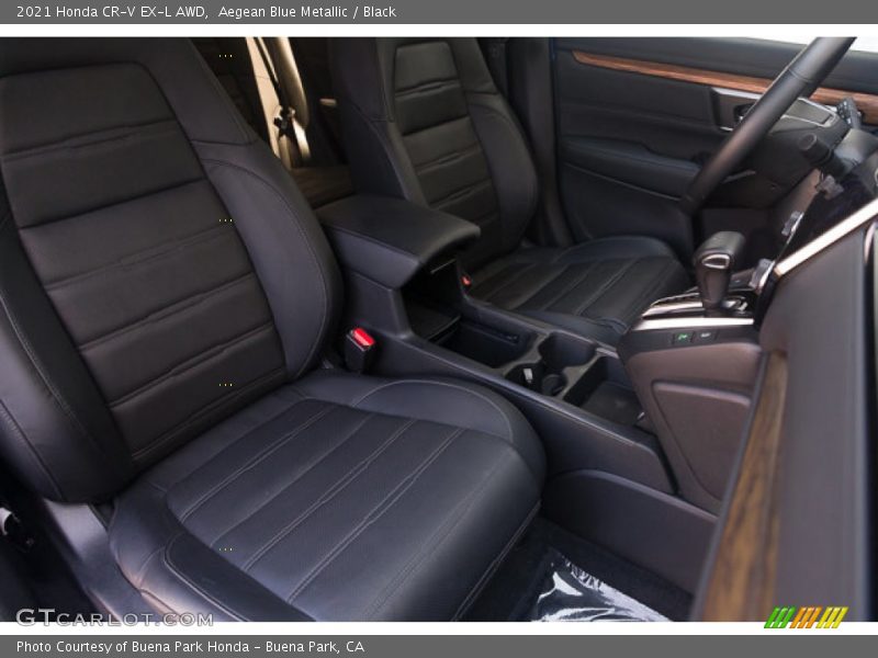 Aegean Blue Metallic / Black 2021 Honda CR-V EX-L AWD
