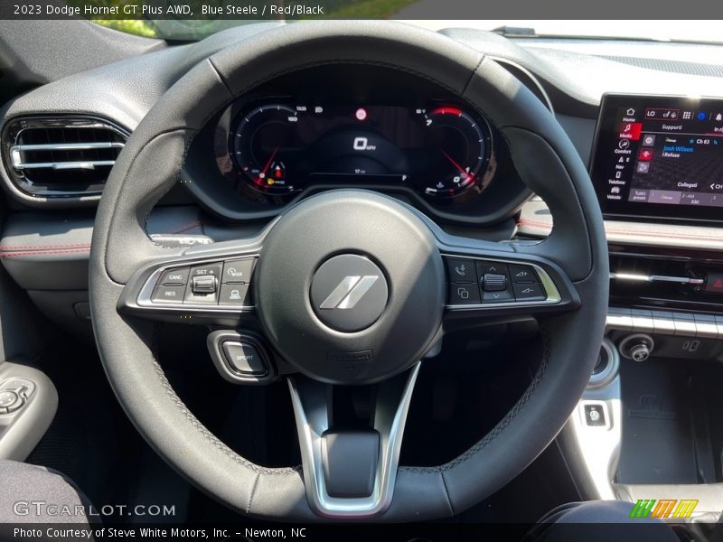 Blue Steele / Red/Black 2023 Dodge Hornet GT Plus AWD