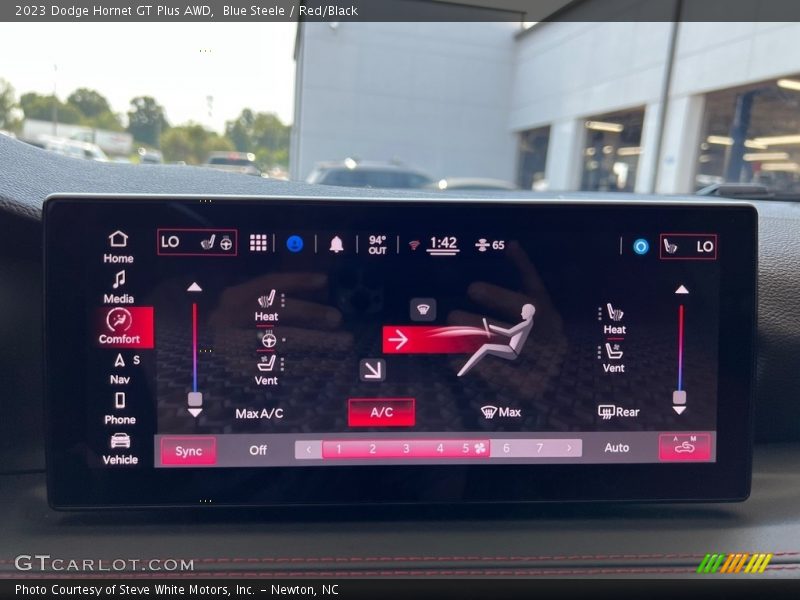 Blue Steele / Red/Black 2023 Dodge Hornet GT Plus AWD