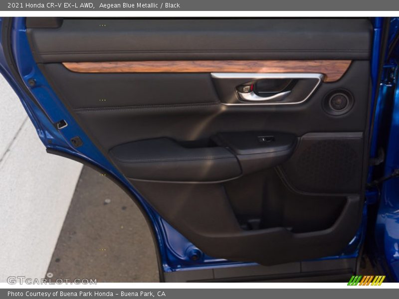 Aegean Blue Metallic / Black 2021 Honda CR-V EX-L AWD