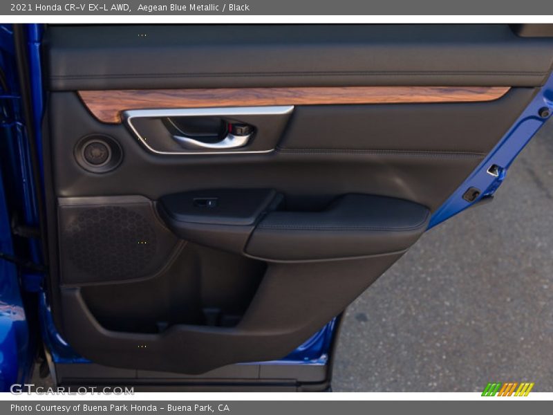 Aegean Blue Metallic / Black 2021 Honda CR-V EX-L AWD