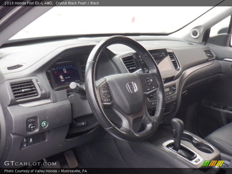 Crystal Black Pearl / Black 2019 Honda Pilot EX-L AWD