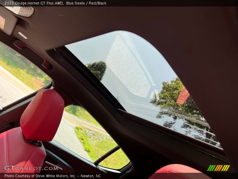 Blue Steele / Red/Black 2023 Dodge Hornet GT Plus AWD