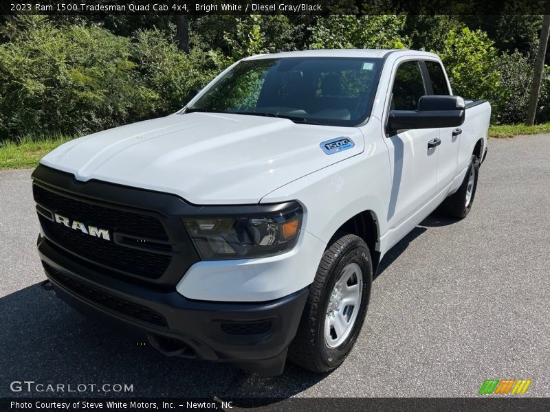 Bright White / Diesel Gray/Black 2023 Ram 1500 Tradesman Quad Cab 4x4
