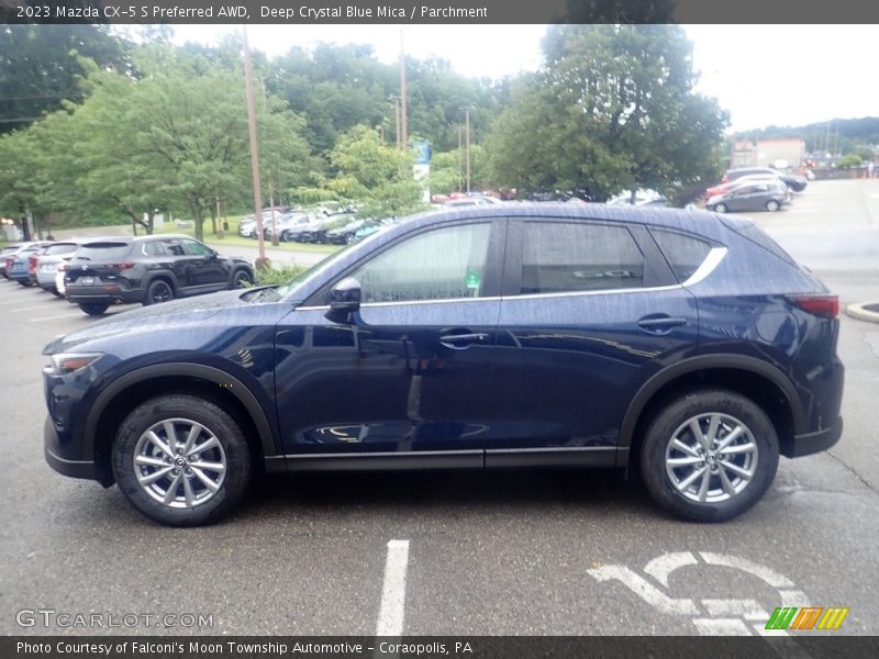 Deep Crystal Blue Mica / Parchment 2023 Mazda CX-5 S Preferred AWD