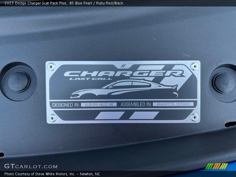 B5 Blue Pearl / Ruby Red/Black 2023 Dodge Charger Scat Pack Plus