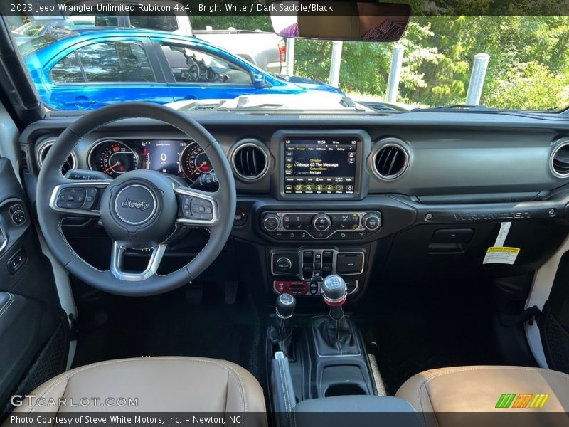 Bright White / Dark Saddle/Black 2023 Jeep Wrangler Unlimited Rubicon 4x4