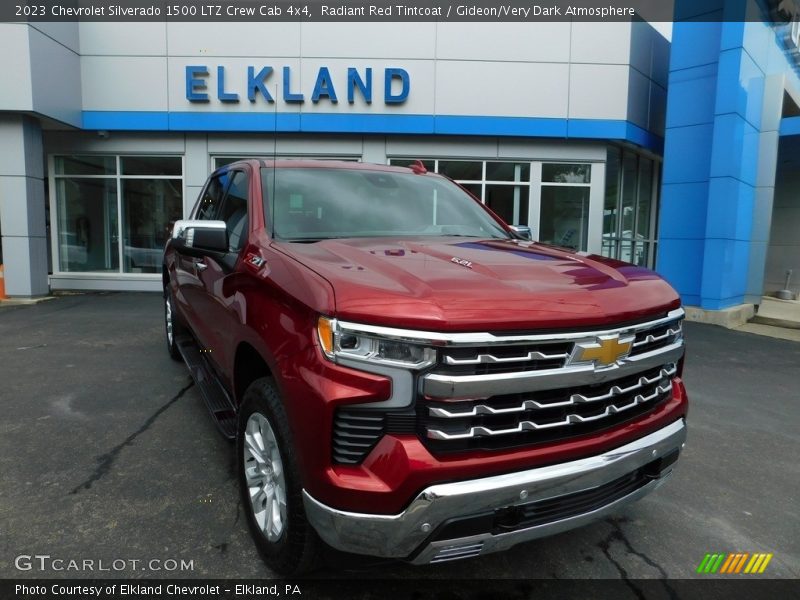 Radiant Red Tintcoat / Gideon/Very Dark Atmosphere 2023 Chevrolet Silverado 1500 LTZ Crew Cab 4x4