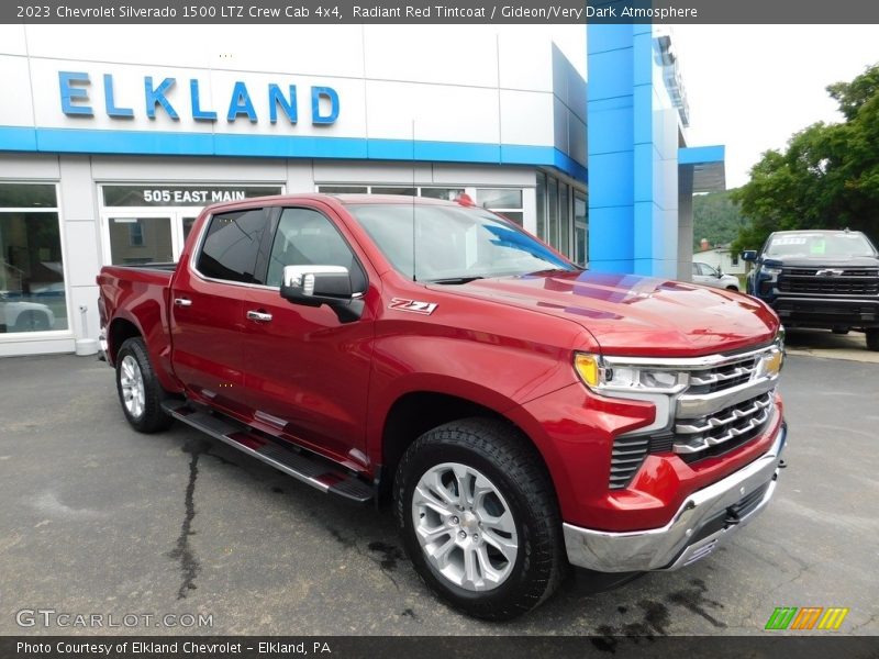 Radiant Red Tintcoat / Gideon/Very Dark Atmosphere 2023 Chevrolet Silverado 1500 LTZ Crew Cab 4x4