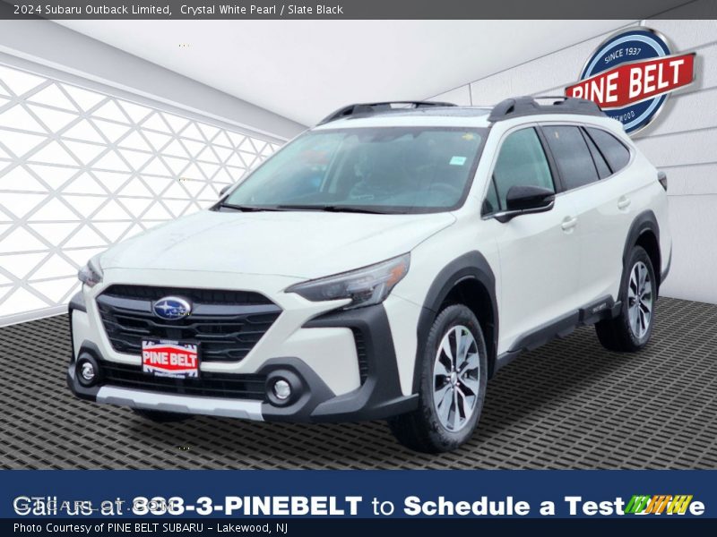 Crystal White Pearl / Slate Black 2024 Subaru Outback Limited