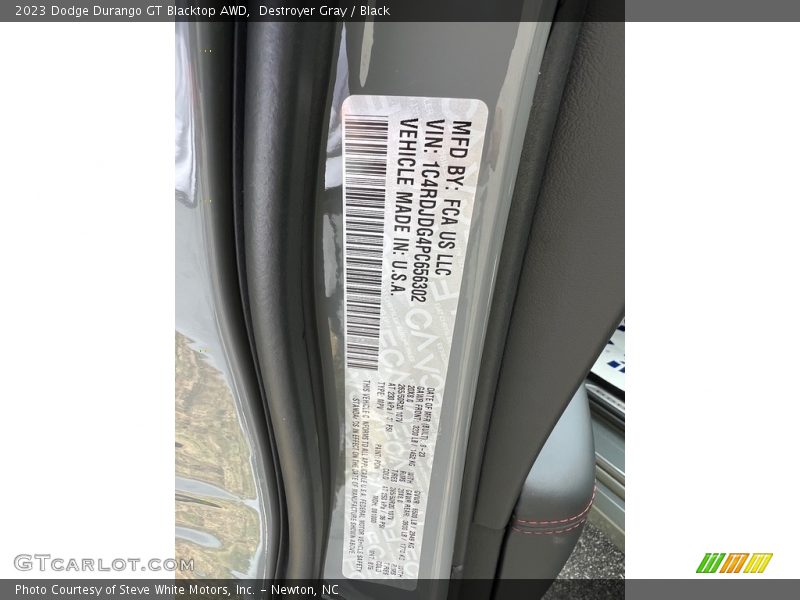 Destroyer Gray / Black 2023 Dodge Durango GT Blacktop AWD