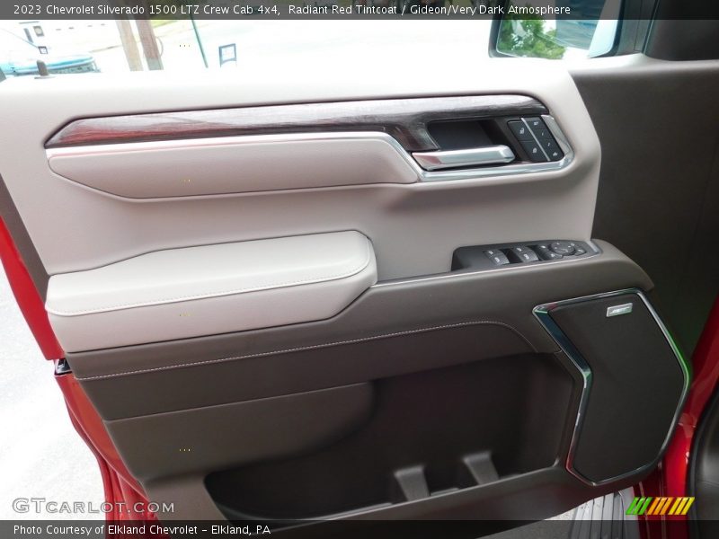 Radiant Red Tintcoat / Gideon/Very Dark Atmosphere 2023 Chevrolet Silverado 1500 LTZ Crew Cab 4x4