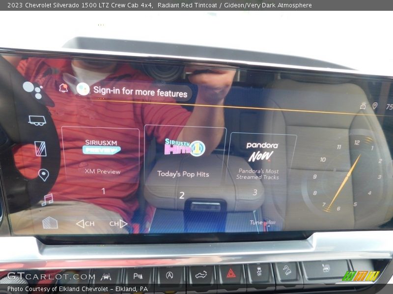 Radiant Red Tintcoat / Gideon/Very Dark Atmosphere 2023 Chevrolet Silverado 1500 LTZ Crew Cab 4x4