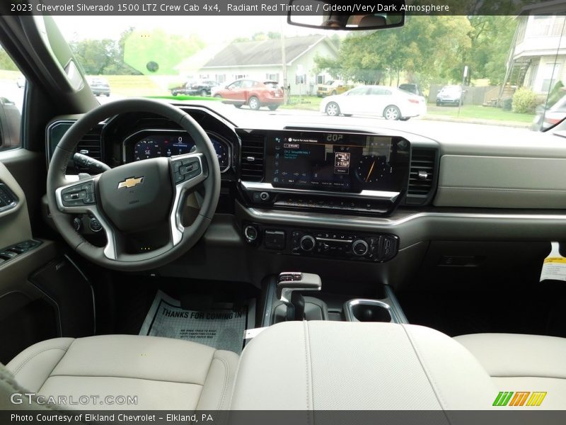 Radiant Red Tintcoat / Gideon/Very Dark Atmosphere 2023 Chevrolet Silverado 1500 LTZ Crew Cab 4x4