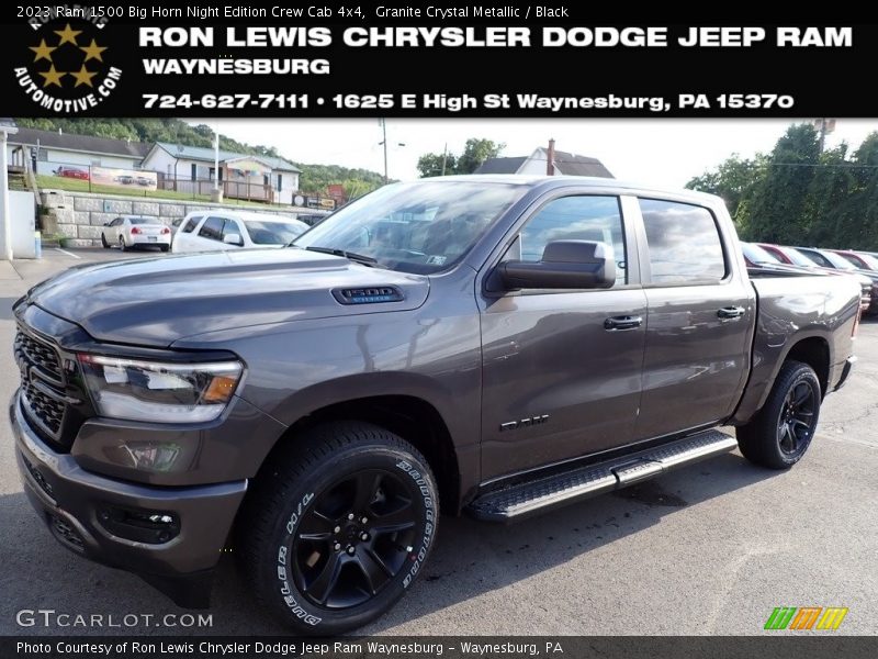 Granite Crystal Metallic / Black 2023 Ram 1500 Big Horn Night Edition Crew Cab 4x4
