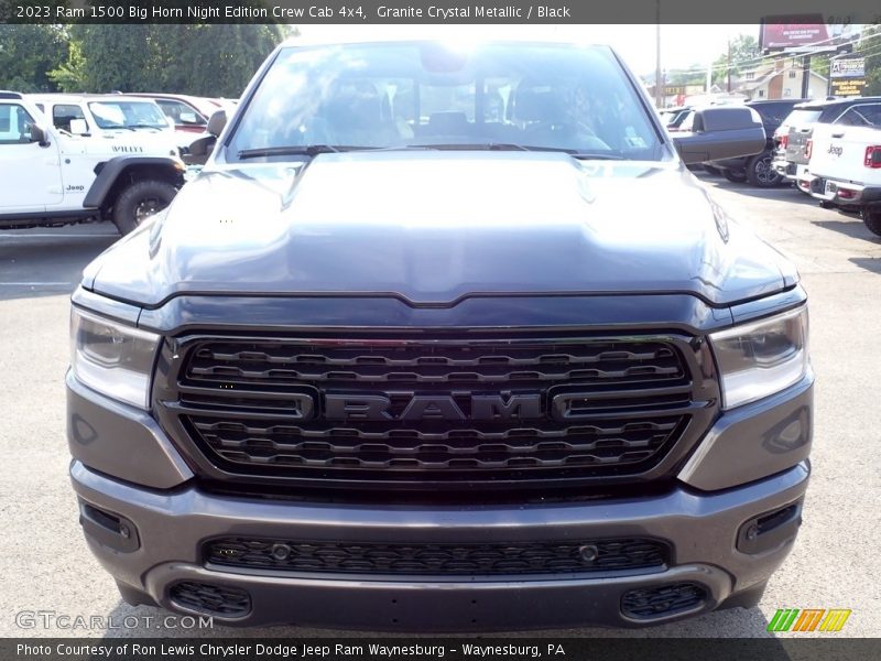 Granite Crystal Metallic / Black 2023 Ram 1500 Big Horn Night Edition Crew Cab 4x4