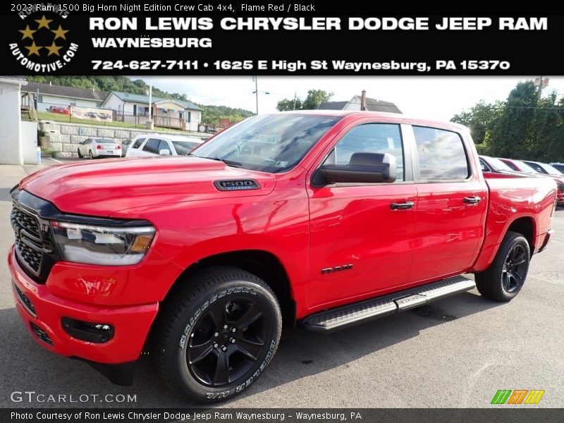Flame Red / Black 2023 Ram 1500 Big Horn Night Edition Crew Cab 4x4