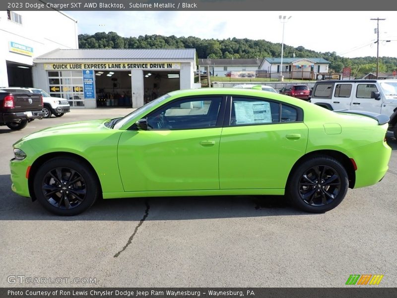 Sublime Metallic / Black 2023 Dodge Charger SXT AWD Blacktop