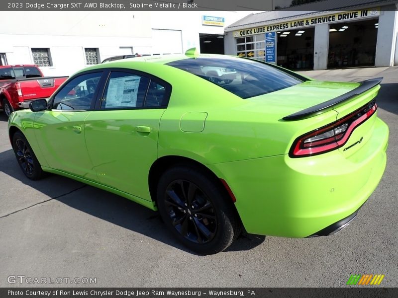 Sublime Metallic / Black 2023 Dodge Charger SXT AWD Blacktop