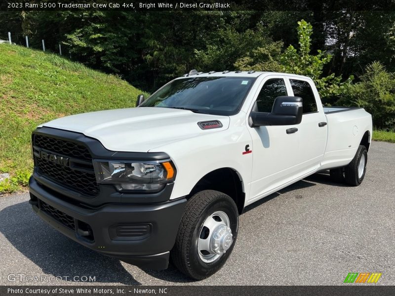 Bright White / Diesel Gray/Black 2023 Ram 3500 Tradesman Crew Cab 4x4