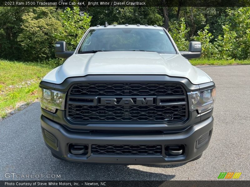 Bright White / Diesel Gray/Black 2023 Ram 3500 Tradesman Crew Cab 4x4