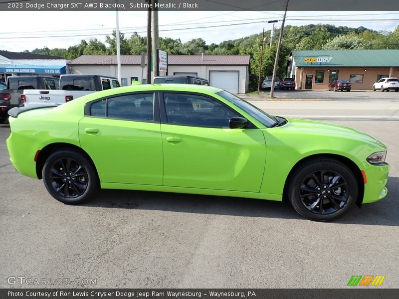 Sublime Metallic / Black 2023 Dodge Charger SXT AWD Blacktop