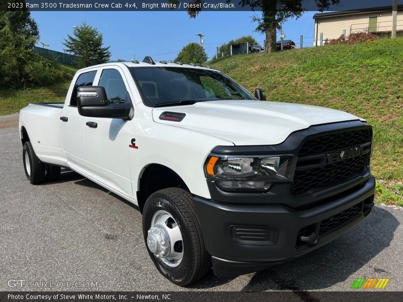 Bright White / Diesel Gray/Black 2023 Ram 3500 Tradesman Crew Cab 4x4