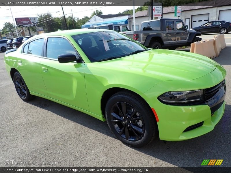 Sublime Metallic / Black 2023 Dodge Charger SXT AWD Blacktop
