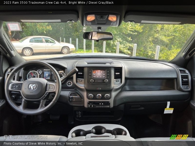 Bright White / Diesel Gray/Black 2023 Ram 3500 Tradesman Crew Cab 4x4