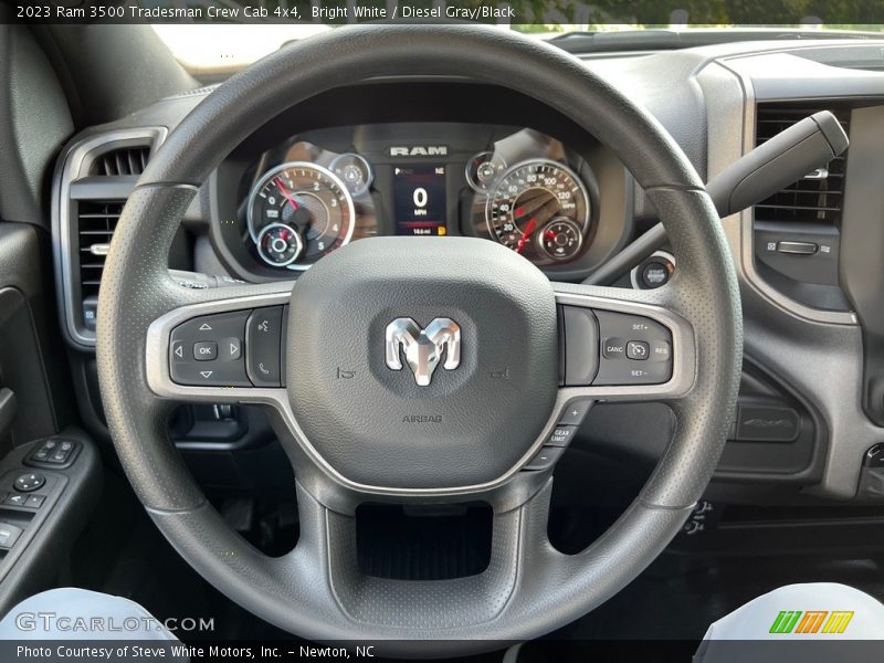Bright White / Diesel Gray/Black 2023 Ram 3500 Tradesman Crew Cab 4x4