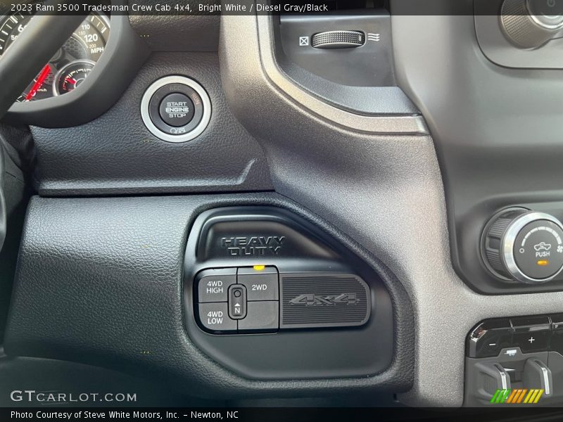Bright White / Diesel Gray/Black 2023 Ram 3500 Tradesman Crew Cab 4x4