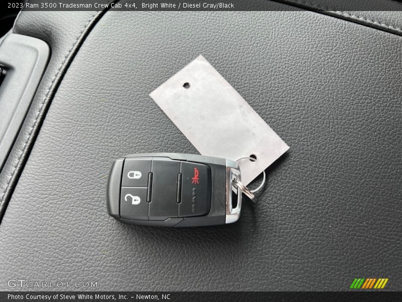 Bright White / Diesel Gray/Black 2023 Ram 3500 Tradesman Crew Cab 4x4