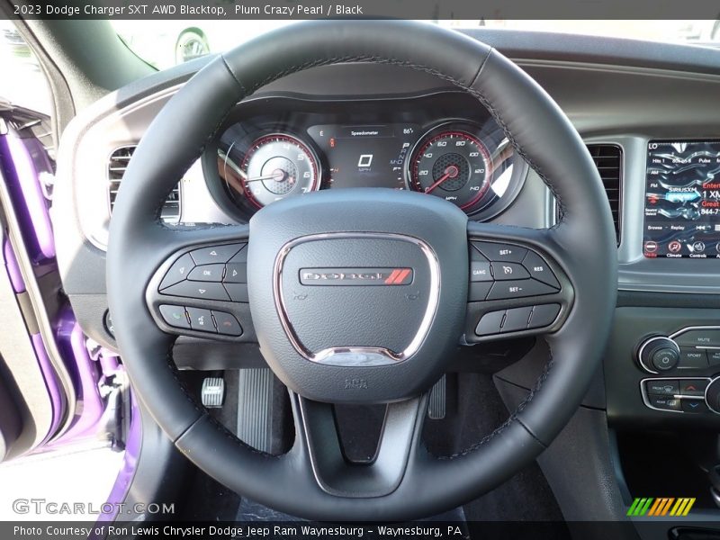 Plum Crazy Pearl / Black 2023 Dodge Charger SXT AWD Blacktop