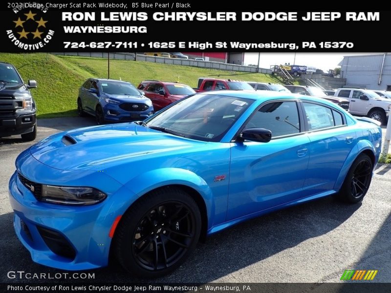 B5 Blue Pearl / Black 2023 Dodge Charger Scat Pack Widebody
