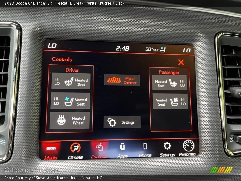 Controls of 2023 Challenger SRT Hellcat JailBreak
