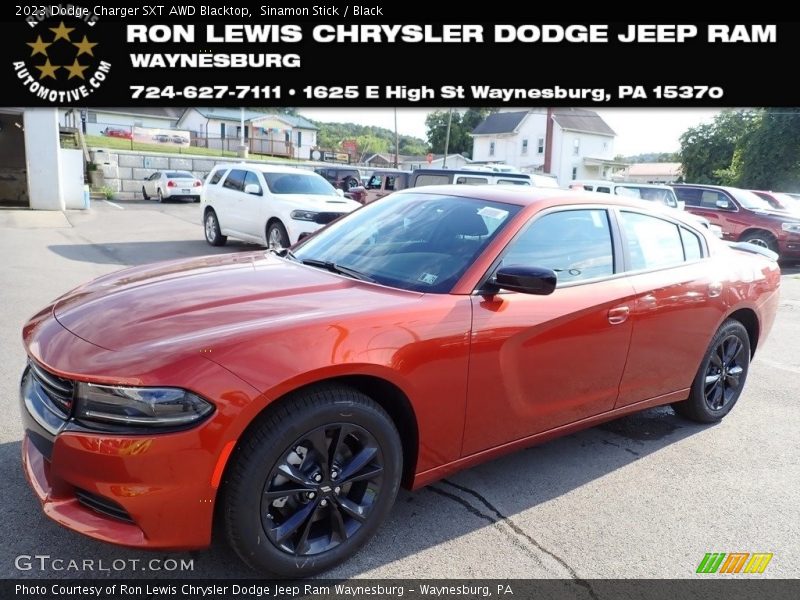 Sinamon Stick / Black 2023 Dodge Charger SXT AWD Blacktop