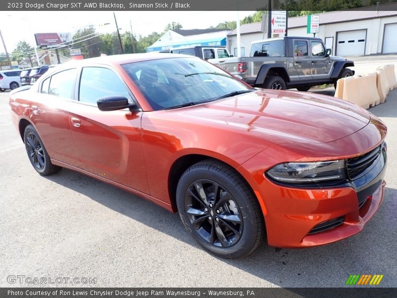 Sinamon Stick / Black 2023 Dodge Charger SXT AWD Blacktop