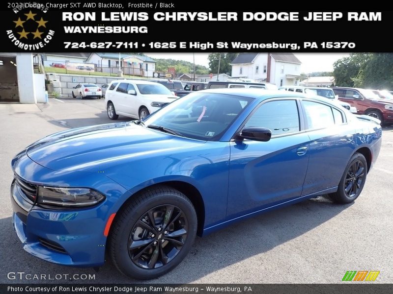 Frostbite / Black 2023 Dodge Charger SXT AWD Blacktop