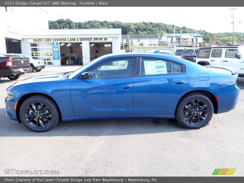 Frostbite / Black 2023 Dodge Charger SXT AWD Blacktop