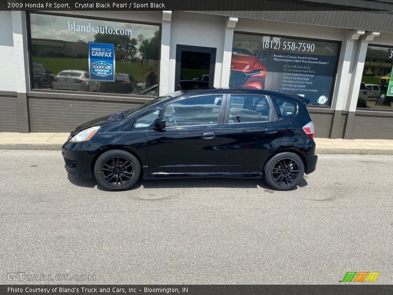 Crystal Black Pearl / Sport Black 2009 Honda Fit Sport