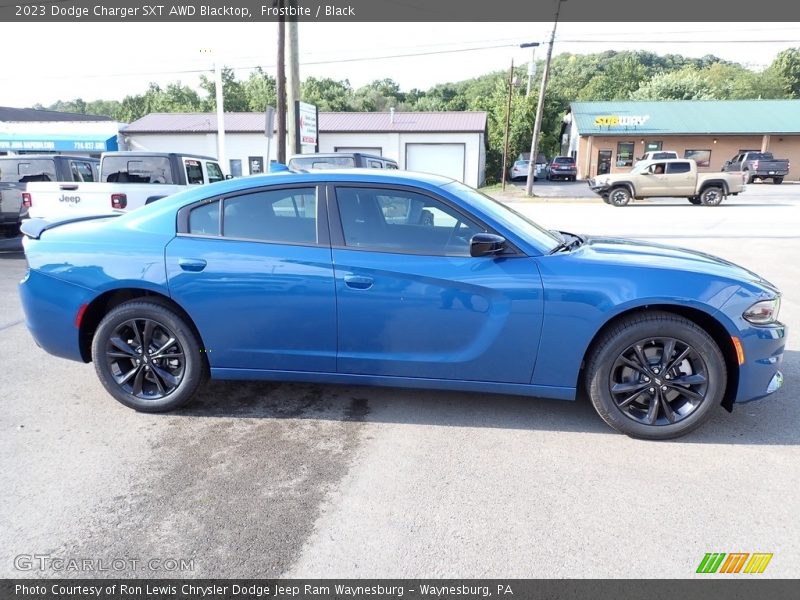 Frostbite / Black 2023 Dodge Charger SXT AWD Blacktop