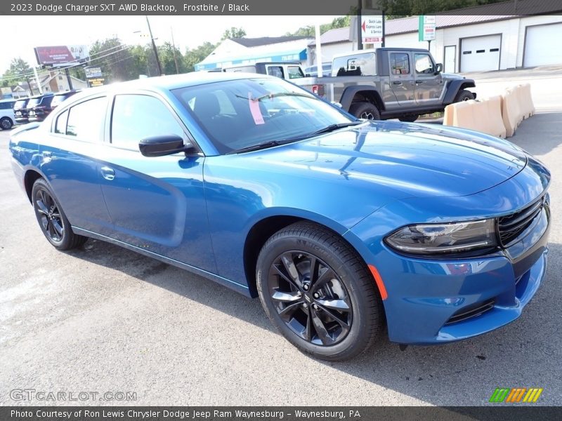 Frostbite / Black 2023 Dodge Charger SXT AWD Blacktop