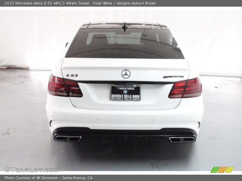 Polar White / designo Auburn Brown 2015 Mercedes-Benz E 63 AMG S 4Matic Sedan