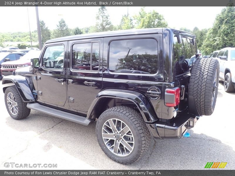Black / Green/Black 2024 Jeep Wrangler 4-Door High Altitude 4xe Hybrid