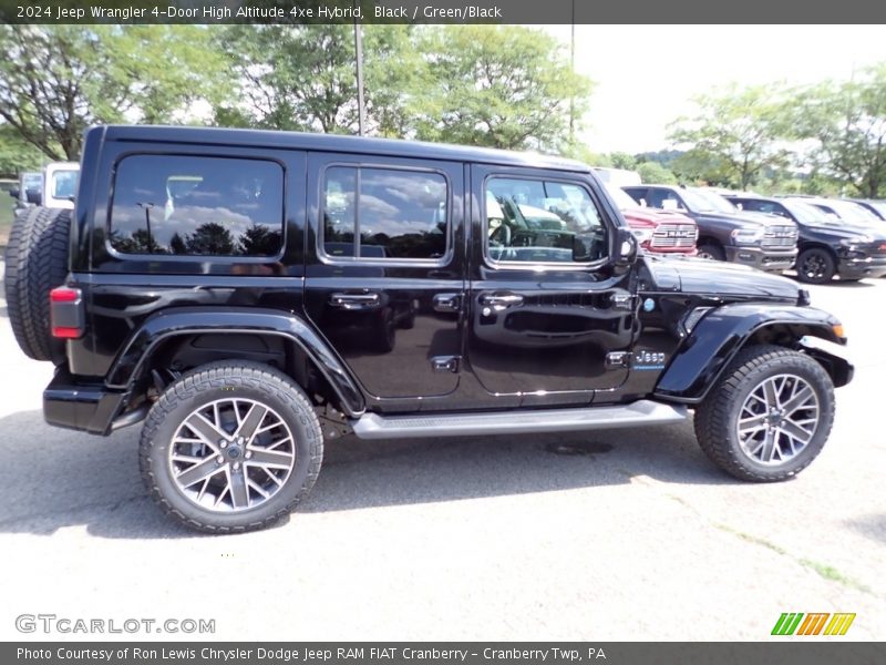 Black / Green/Black 2024 Jeep Wrangler 4-Door High Altitude 4xe Hybrid
