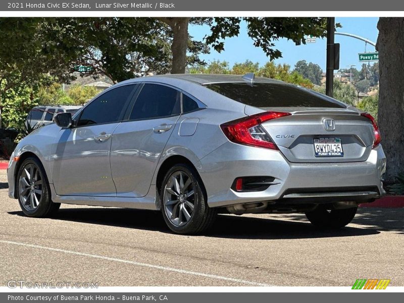 Lunar Silver Metallic / Black 2021 Honda Civic EX Sedan