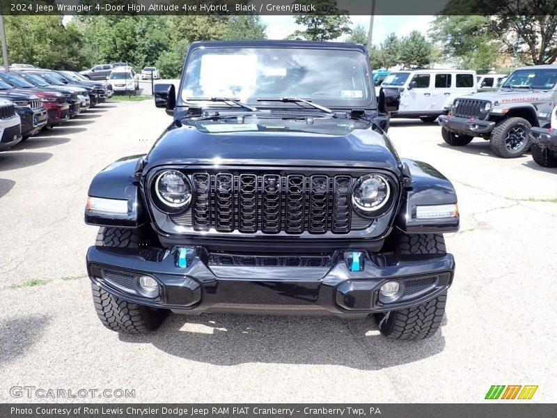 Black / Green/Black 2024 Jeep Wrangler 4-Door High Altitude 4xe Hybrid