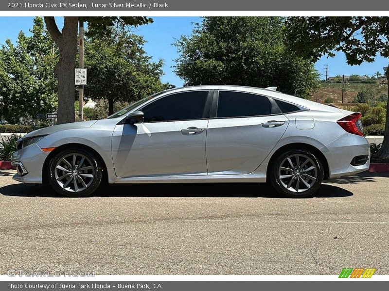 Lunar Silver Metallic / Black 2021 Honda Civic EX Sedan