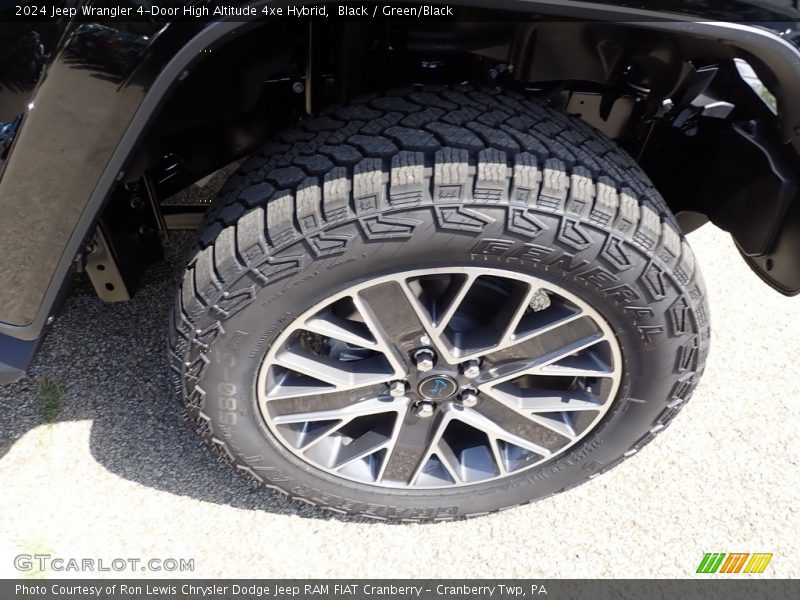 Black / Green/Black 2024 Jeep Wrangler 4-Door High Altitude 4xe Hybrid