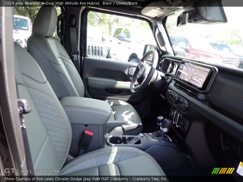 Black / Green/Black 2024 Jeep Wrangler 4-Door High Altitude 4xe Hybrid